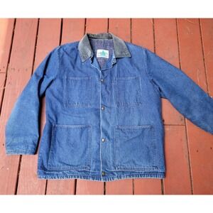 Vintage 80s Liberty Blanket Lined Corduroy distress Denim Chore Barn Jacket XXL